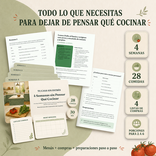 4 Semanas sin Pensar Qué Cocinar